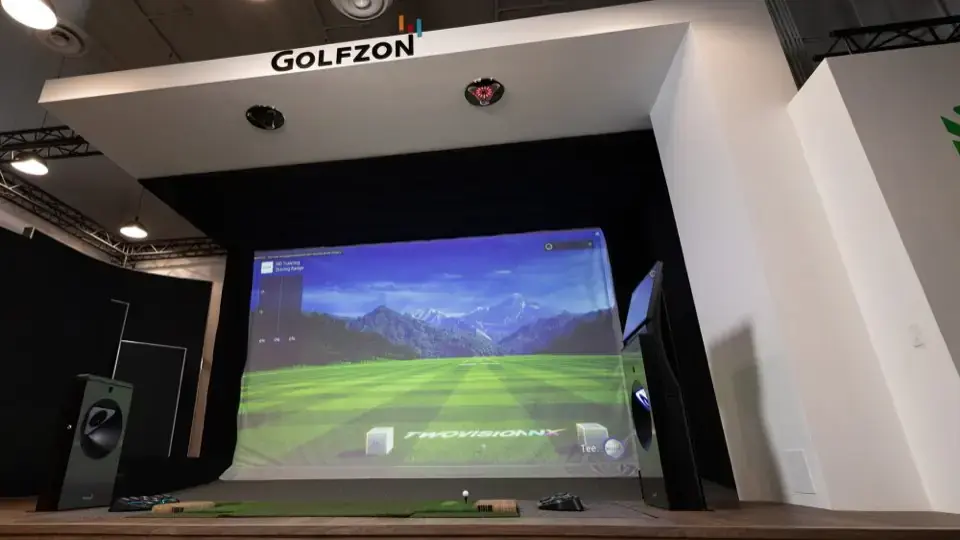 The Golfzon TwoVision NX simulator bay